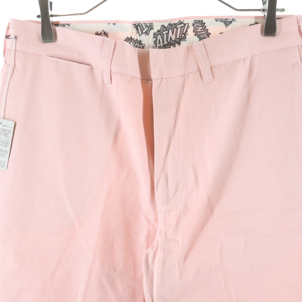 SAINT MICHAEL(セントマイケル) 24SS ジップフライ チノワイドパンツ ピンク SM-YS8-0000-050