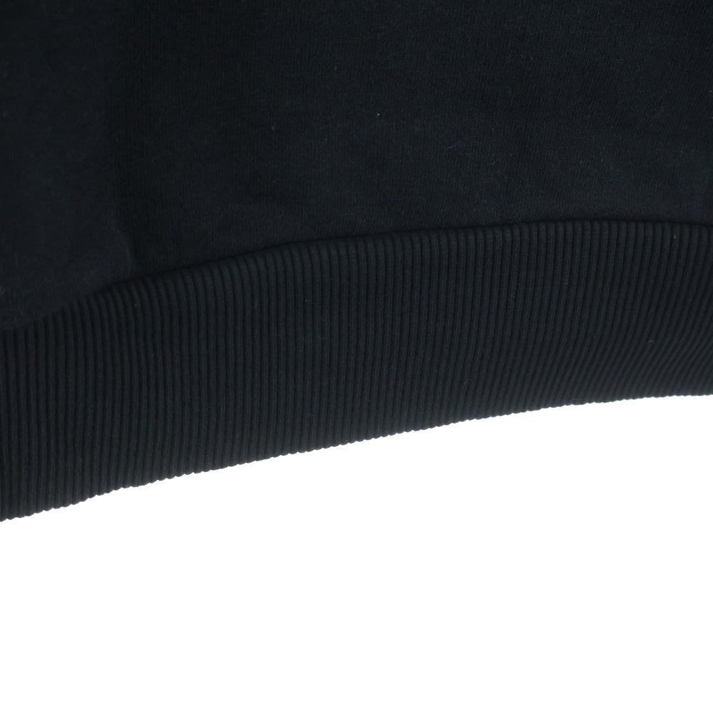 NO BRAND(ノーブランド) ALTER EGO KIKI HOODIE アルターエゴ フロントプリント カンガルーポケット ラインストーン プルオーバースウェットパーカー ブラック/パープル