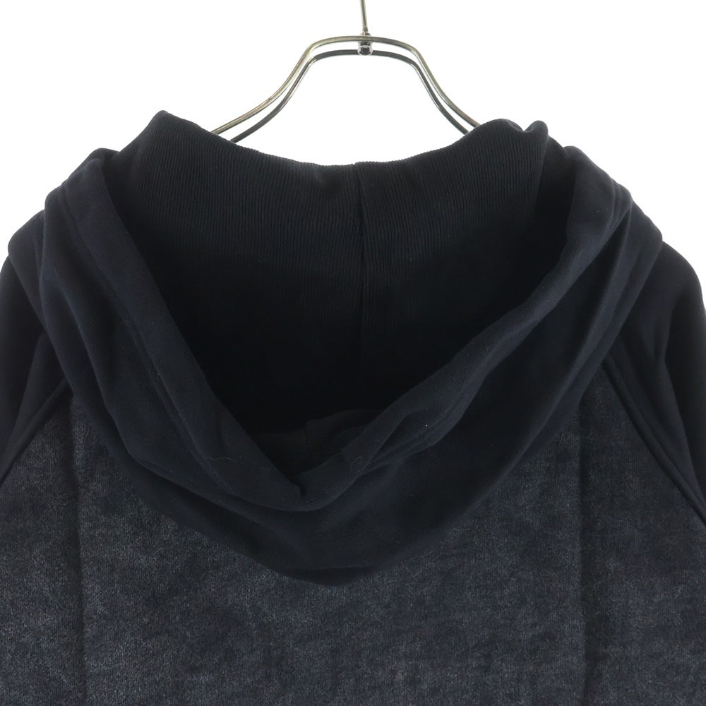 NO BRAND(ノーブランド) RECKLESS SCHOLARS STONEWASHED HOODIE レックレススカラーズ カンガルーポケット ストーンウオッシュド プルオーバースウェットパーカー グレー/ブラック