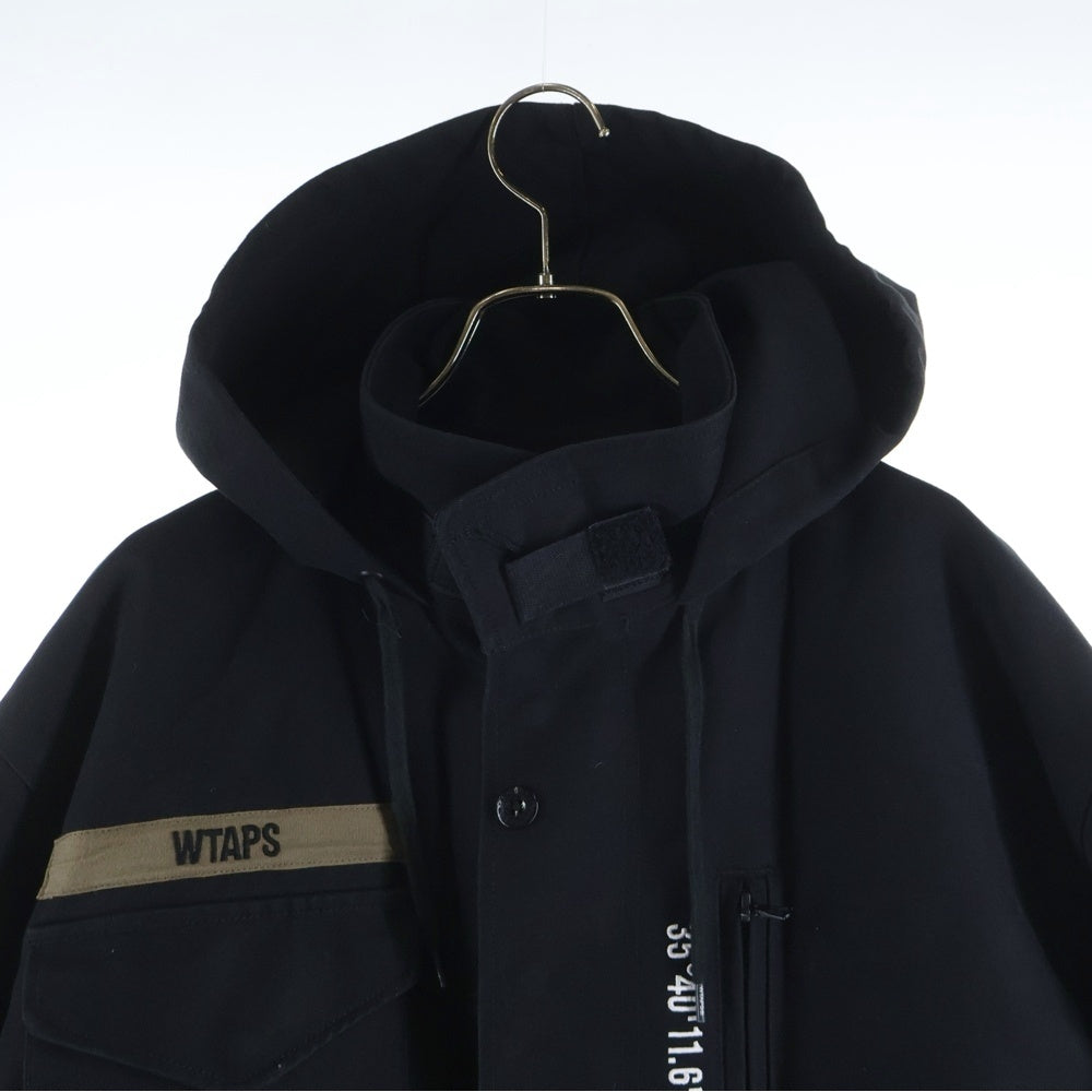 WTAPS(ダブルタップス) 20AW WSFM JACKET 裏地キルティング マルチポケット コットンツイル ミリタリージャケット ブラック 202WVDT-JKM01