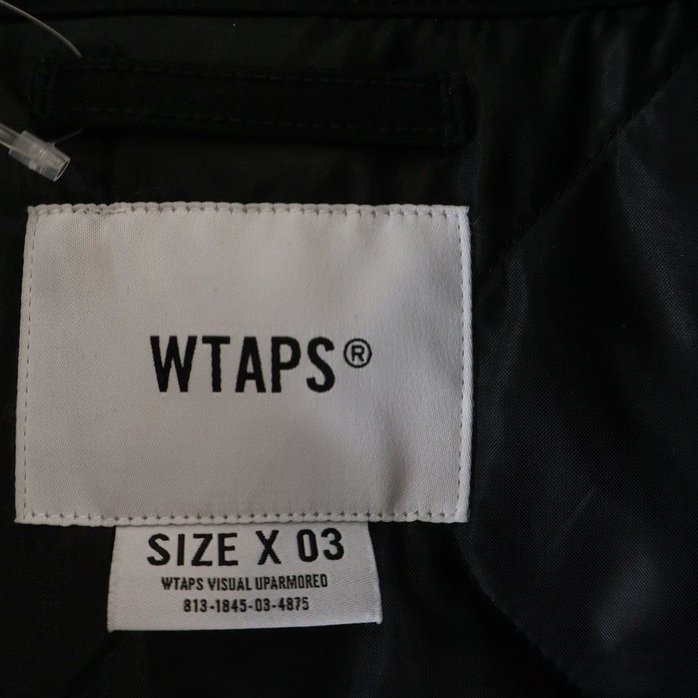 WTAPS(ダブルタップス) 20AW WSFM JACKET 裏地キルティング マルチポケット コットンツイル ミリタリージャケット ブラック 202WVDT-JKM01