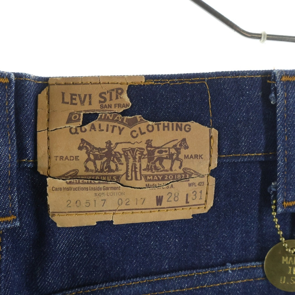 Levi's(リーバイス) 80～90S VINTAGE ヴィンテージ 517 オレンジタブ ジップアップ ブーツカット デニムパンツ インディゴ 20517 0217