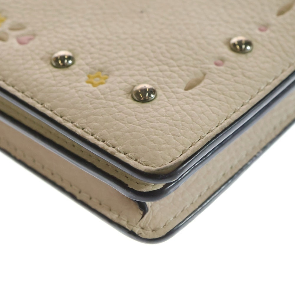 COACH(コーチ) フローラルデザイン ロゴパッチ レザー ショルダーバック ベージュ F26007 レディース