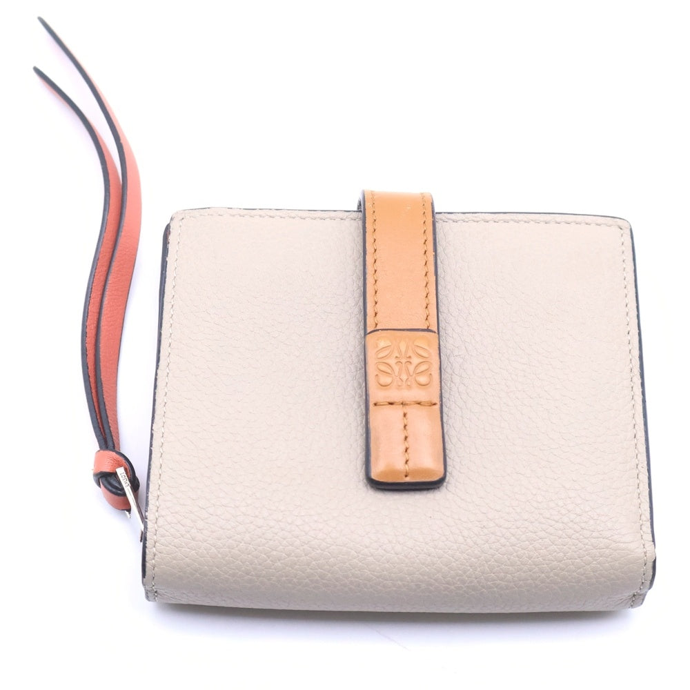 LOEWE(ロエベ) COMPACT ZIP WALLET IN SOFT GRAINED CALFSKIN コンパクトジップウォレット カーフスキン 財布 レディース ベージュ C660Z41X01