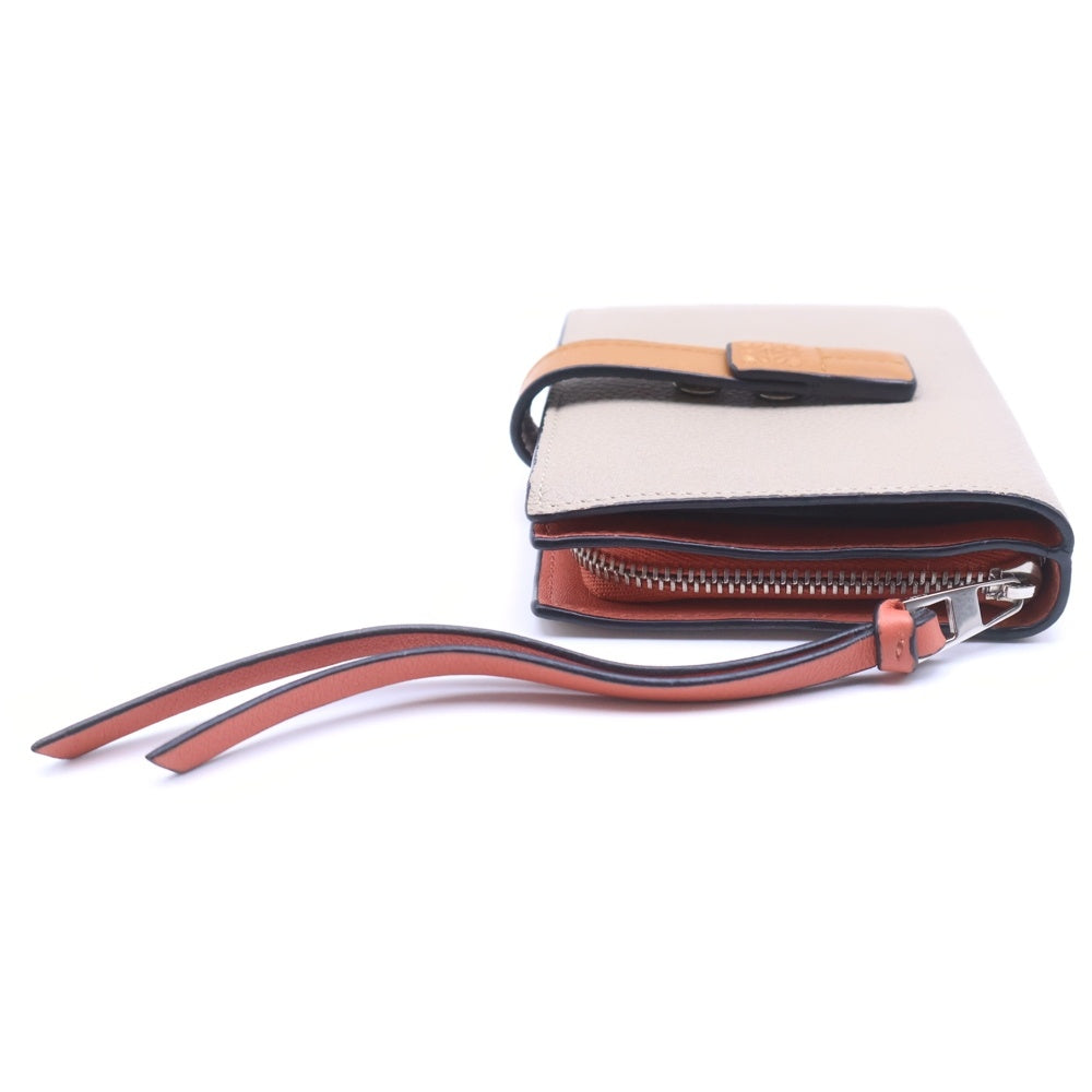 LOEWE(ロエベ) COMPACT ZIP WALLET IN SOFT GRAINED CALFSKIN コンパクトジップウォレット カーフスキン 財布 レディース ベージュ C660Z41X01