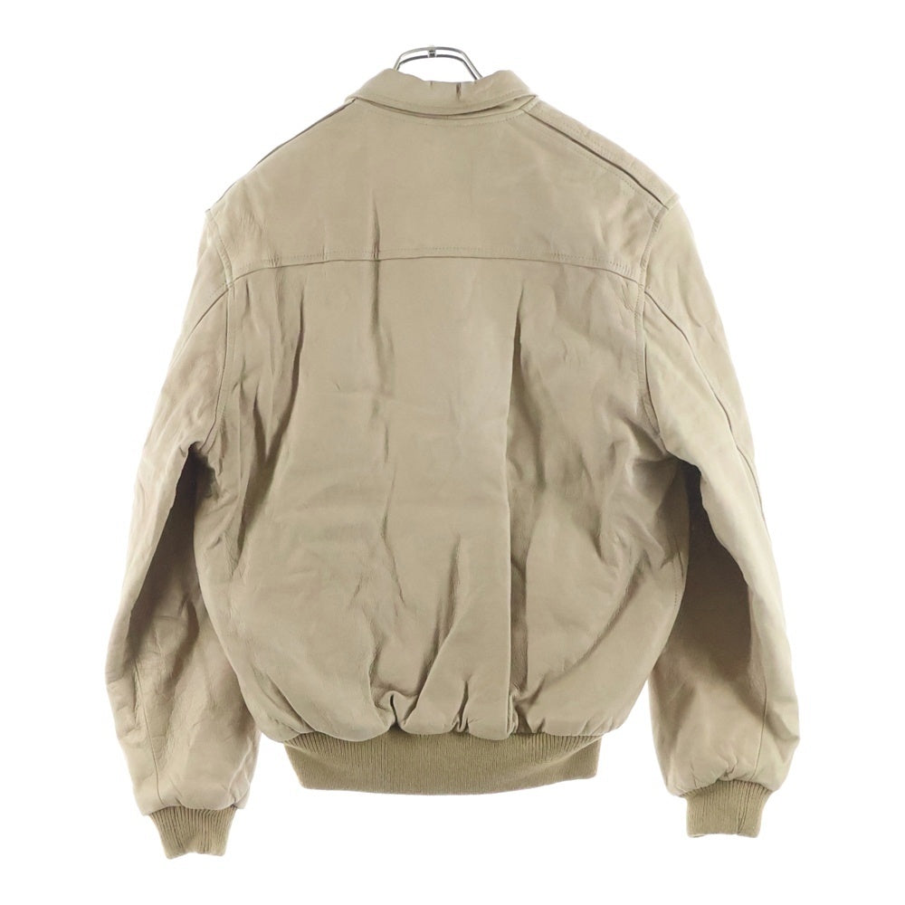 CHEVIGNON(シェピニオン) マルチポケット 裏地キルティング レザージャケット ベージュ