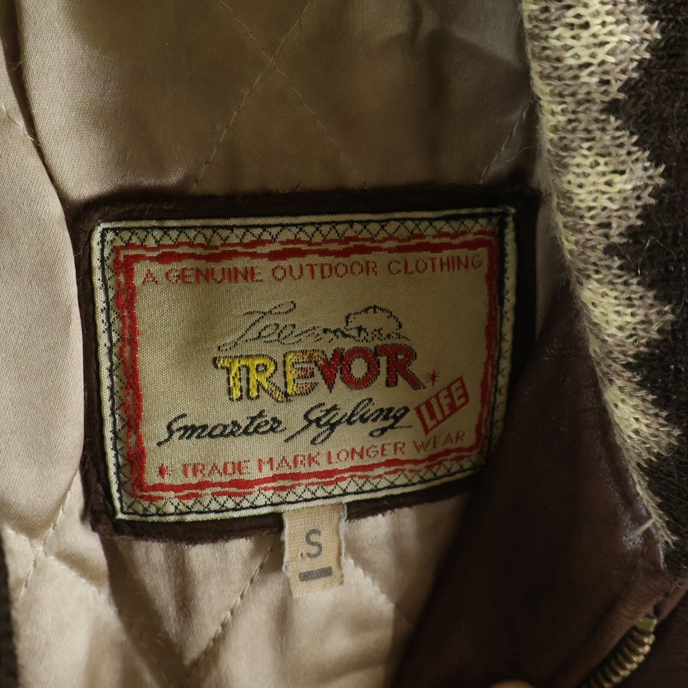 Lee TREVOR(リートレヴォー) LEE TREVOR (リートレヴォー) ドッキング 裏地キルティング ジップアップレザージャケット ブラウン