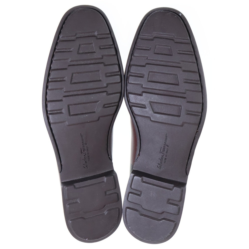 Salvatore Ferragamo(サルヴァトーレ フェラガモ) スクエアトゥ ホースビット レザーローファー ブラウン UR 91353 EE