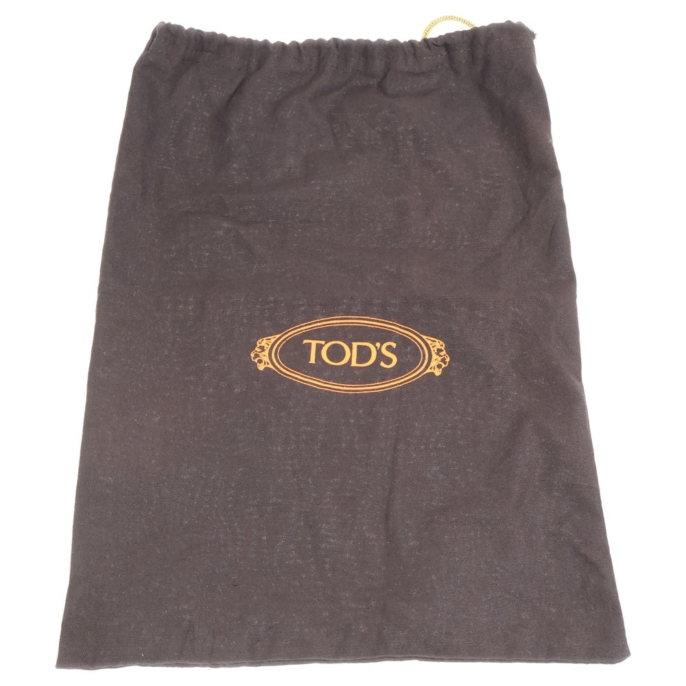 TOD'S(トッズ) ロゴ刻印 ラウンドトゥ コインローファー レディース アイボリー