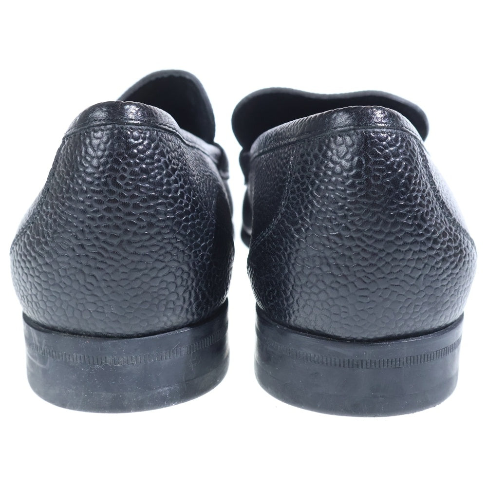 Salvatore Ferragamo(サルヴァトーレ フェラガモ) スクエアトゥ クロコ コインローファー ブラック YQ 1618