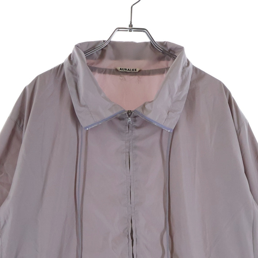 AURALEE(オーラリー) 21SS HIGH COUNT LIGHT NYLON HALF ZIP P/O ハイ カウント ライト ハーフジップナイロンジャケット ピンク A21SB01NL