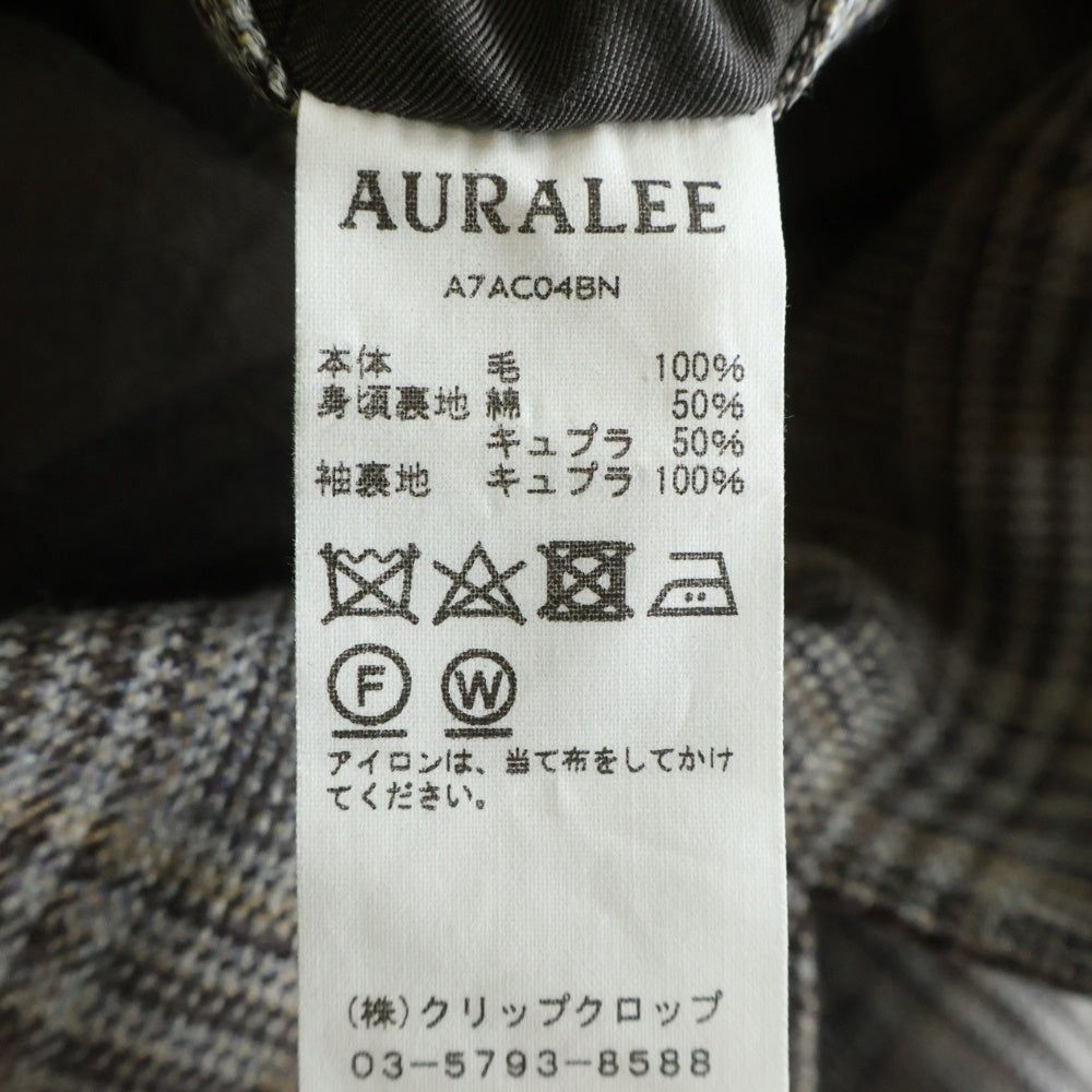 AURALEE(オーラリー) 17AW DOUBLE FACE CHECK LONG COAT ダブル