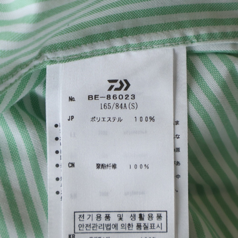 DAIWA PIER39(ダイワ ピアサーティナイン) TECH BUTTON DOWN SHIRTS L/S OXFORD オックスフォード ボタンダウン ストライプシャツ グリーン/ホワイト BE-86023