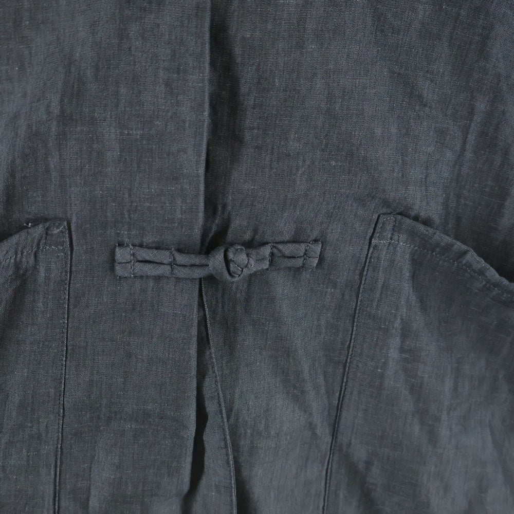 Steven Alan(スティーブンアラン) CHAMB CHINA SHIRT チャンバー ロングスリーブ チャイナシャツ ダークグレー 8111-199-0400