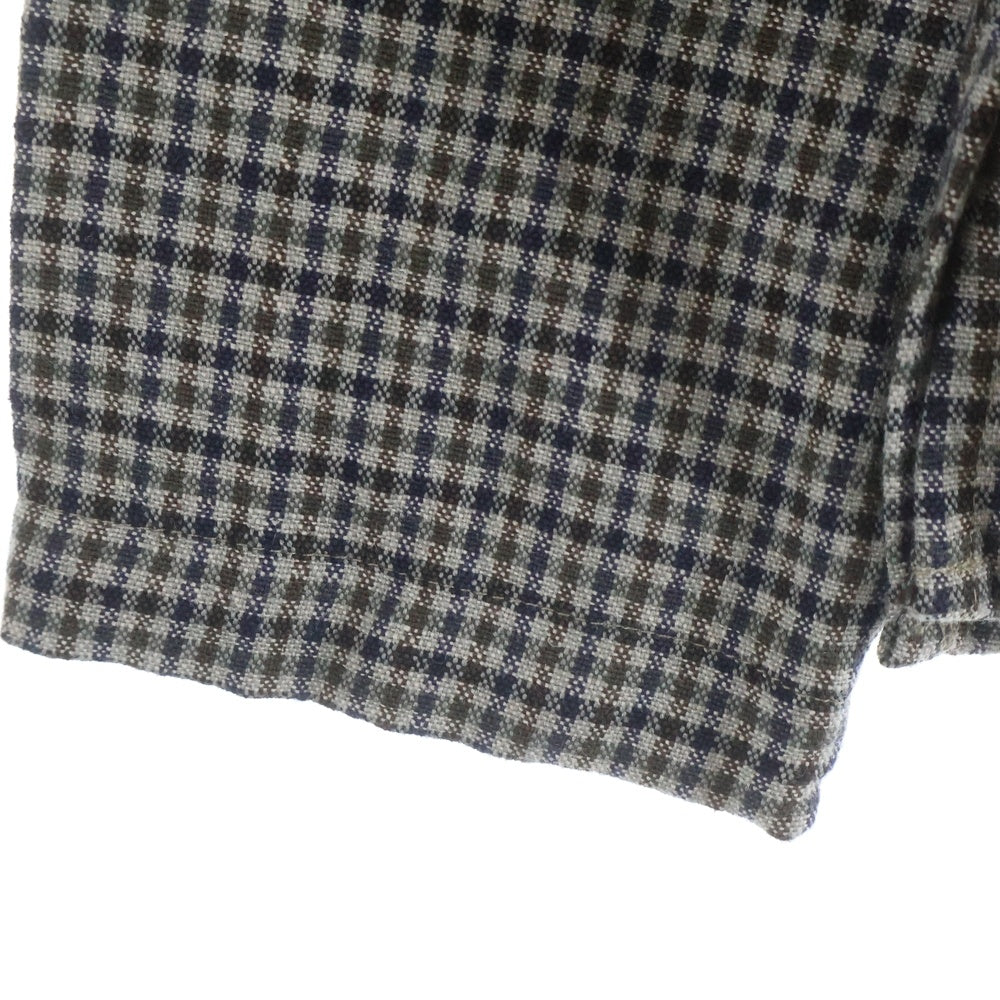 Steven Alan(スティーブンアラン) VNTG CHECK BOX CAMP COLLAR SHIRT BOLD ヴィンテージ チェック ボックス キャンプカラーシャツ ブラウン 8111-199-0555