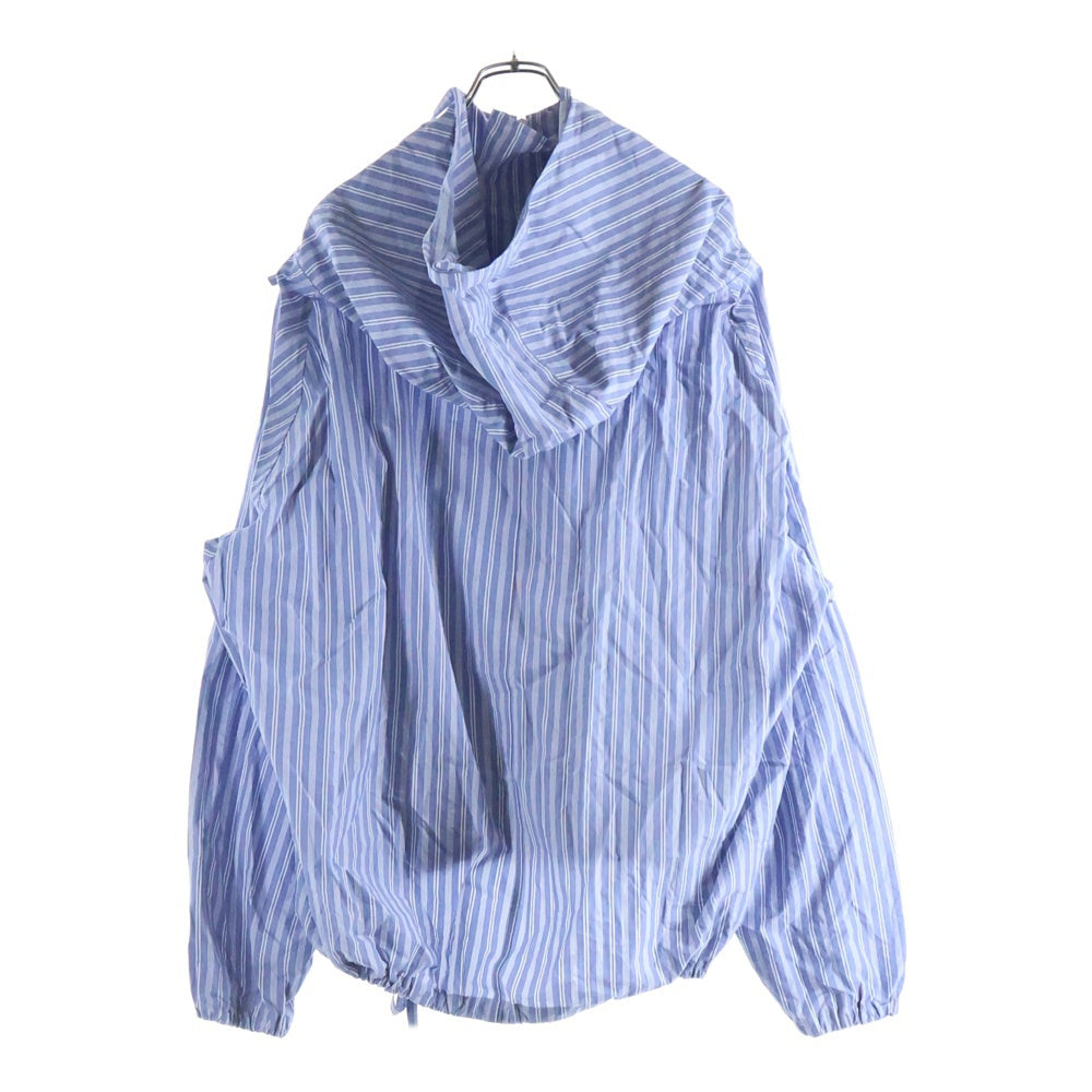 UNUSED(アンユーズド) 20SS STRIPE PULLOVER JACKET ストライプ プルオーバー フーデッドジャケット ブルー/ホワイト US1793
