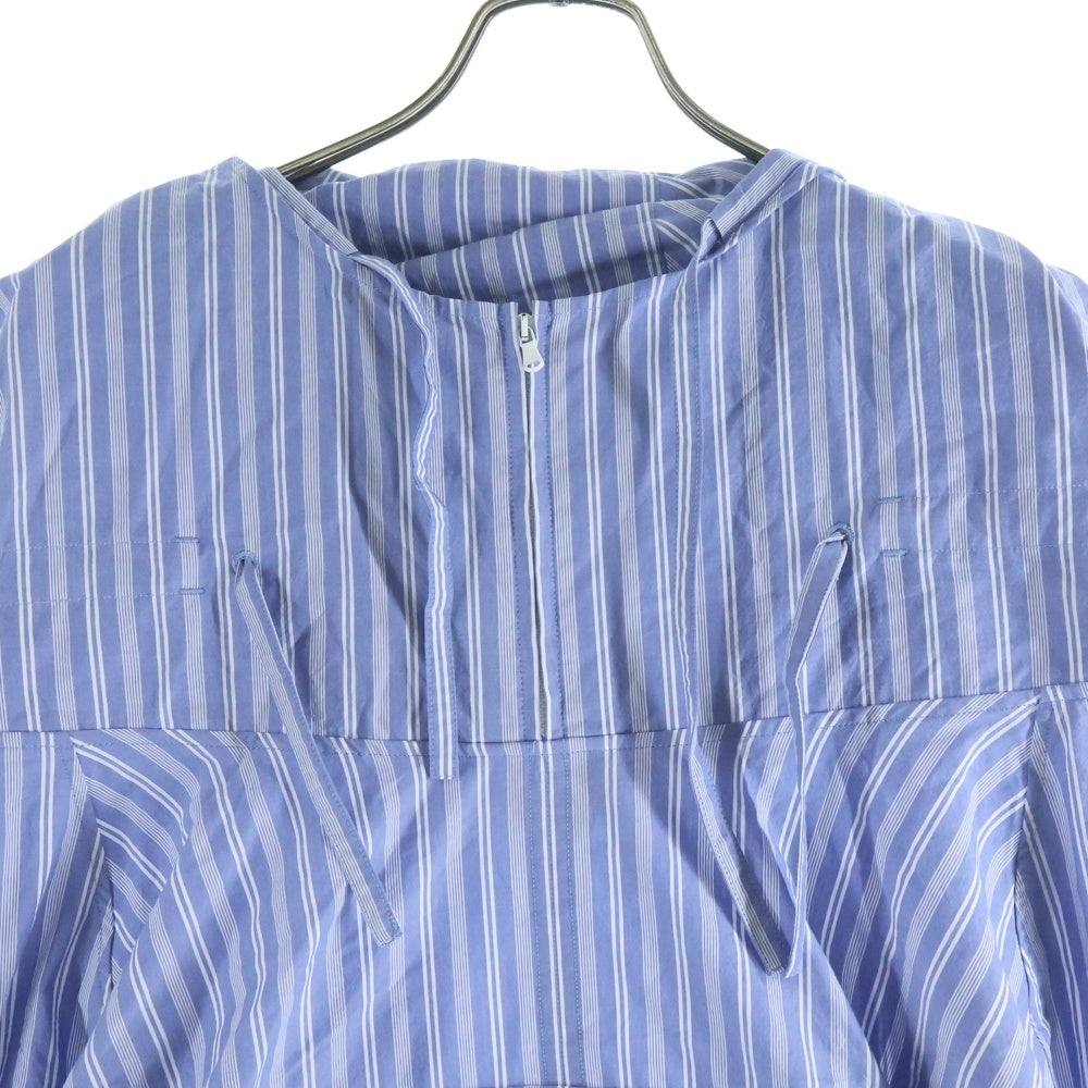 UNUSED(アンユーズド) 20SS STRIPE PULLOVER JACKET ストライプ プルオーバー フーデッドジャケット ブルー/ホワイト US1793