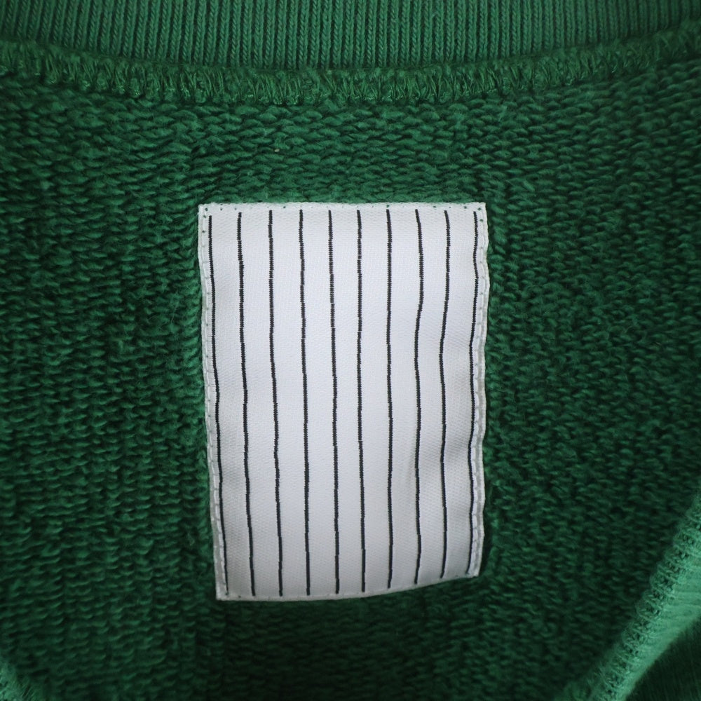 S.F.C(ストライプス フォー クリエイティ) ストライプ刺繍 コットン スウェットベスト グリーン