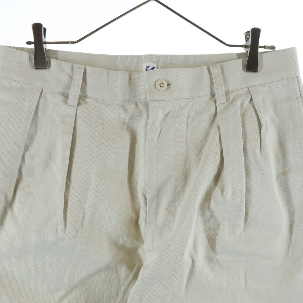 Ets.MATERIAUX(マテリオ) Ets.MATERIAUX (マテリオ) コットン 2タック チノ トラウザーズパンツ ライトグレー 21-030-300-2607-1-0