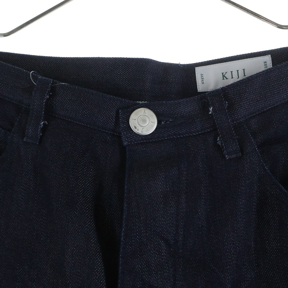 NO BRAND(ノーブランド) KIJI (キジ) ボタンフライ テーパードデニムパンツ ジーンズ インディゴ BBZ2011203A0001