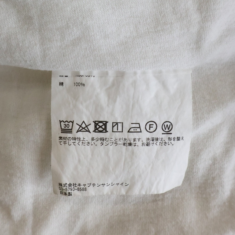 KAPTAIN SUNSHINE(キャプテンサンシャイン) 18AW サイドライン クルーネック長袖Tシャツ カットソー ホワイト KS8FCS10