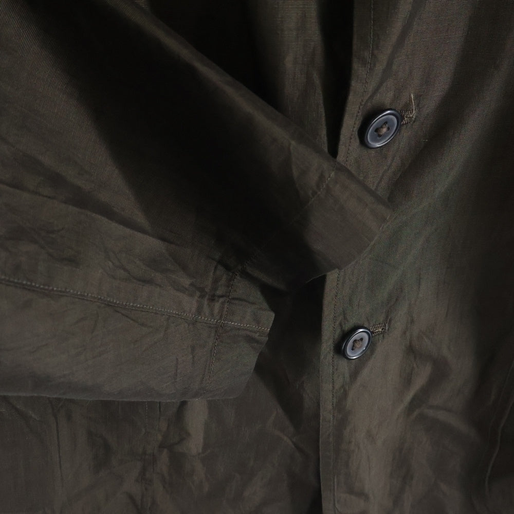 KAPTAIN SUNSHINE(キャプテンサンシャイン) 19SS FINX COTTON SILK FIELDWRAP JACKET フィンクス コットン シルク フィールドラップ シングルテーラードジャケット ブラウン KS9SJK07