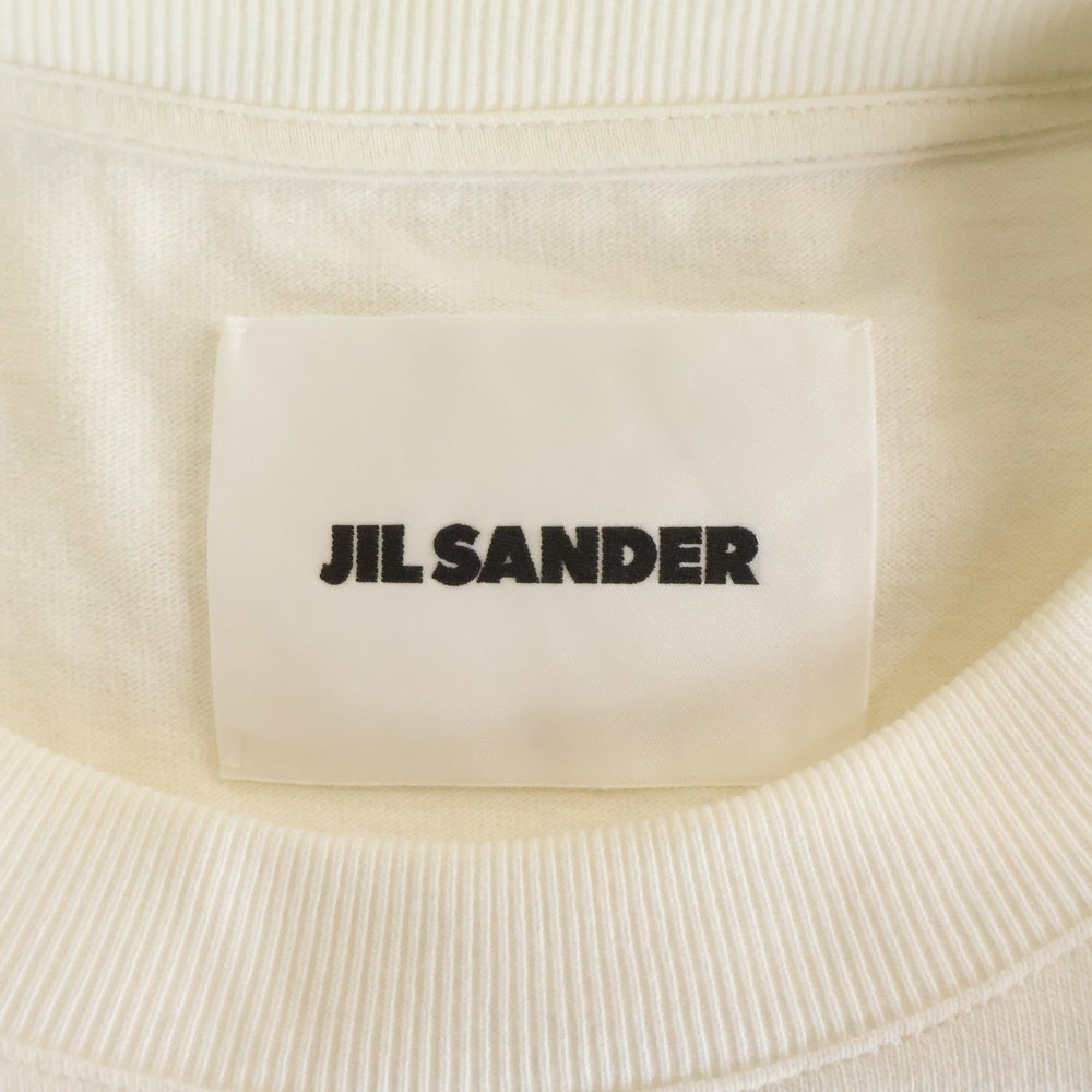 JIL SANDER(ジルサンダー) フロントロゴデザイン クルーネック カットソー 半袖Tシャツ ホワイト JSPS707050 WS248708