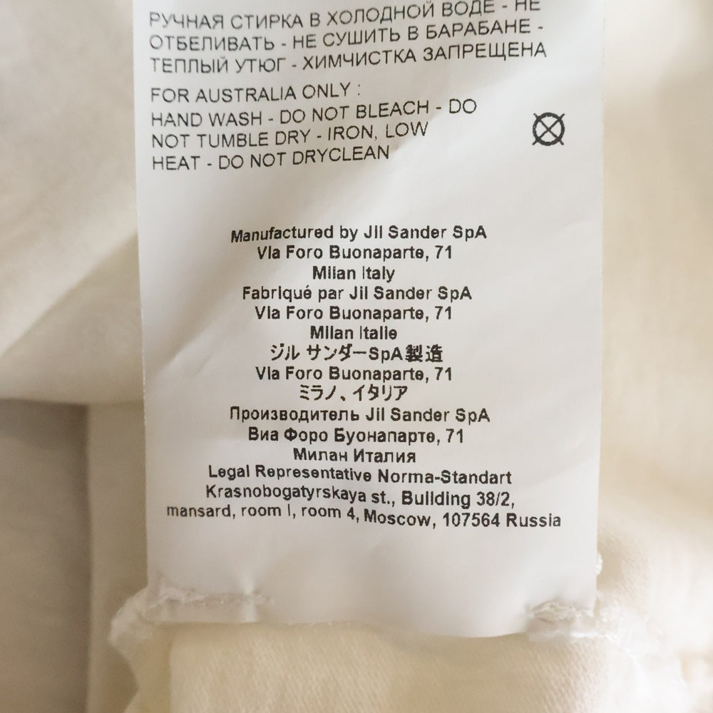 JIL SANDER(ジルサンダー) フロントロゴデザイン クルーネック カットソー 半袖Tシャツ ホワイト JSPS707050 WS248708