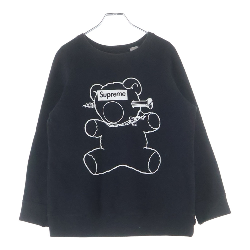 SUPREME(シュプリーム) 15SS ×UNDERCOVER Bear Box Logo Crewneck Sweatshirt アンダーカバー ベアー ボックスロゴ クルーネックスウェット トレーナー ブラック