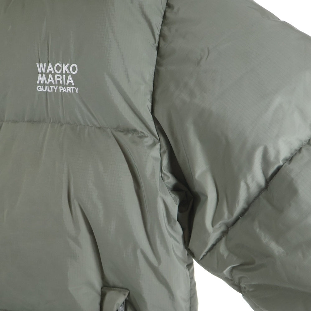 WACKO MARIA(ワコマリア) 23AW ×NANGA ナンガ ロゴ刺繍 ダウンジャケット カーキ 23FW-WMO-NA04