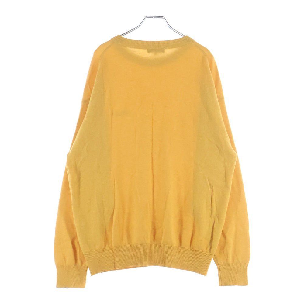 KENZO(ケンゾー) 胸ロゴ刺繍 日本製 モックネック 長袖セーター ニット イエロー