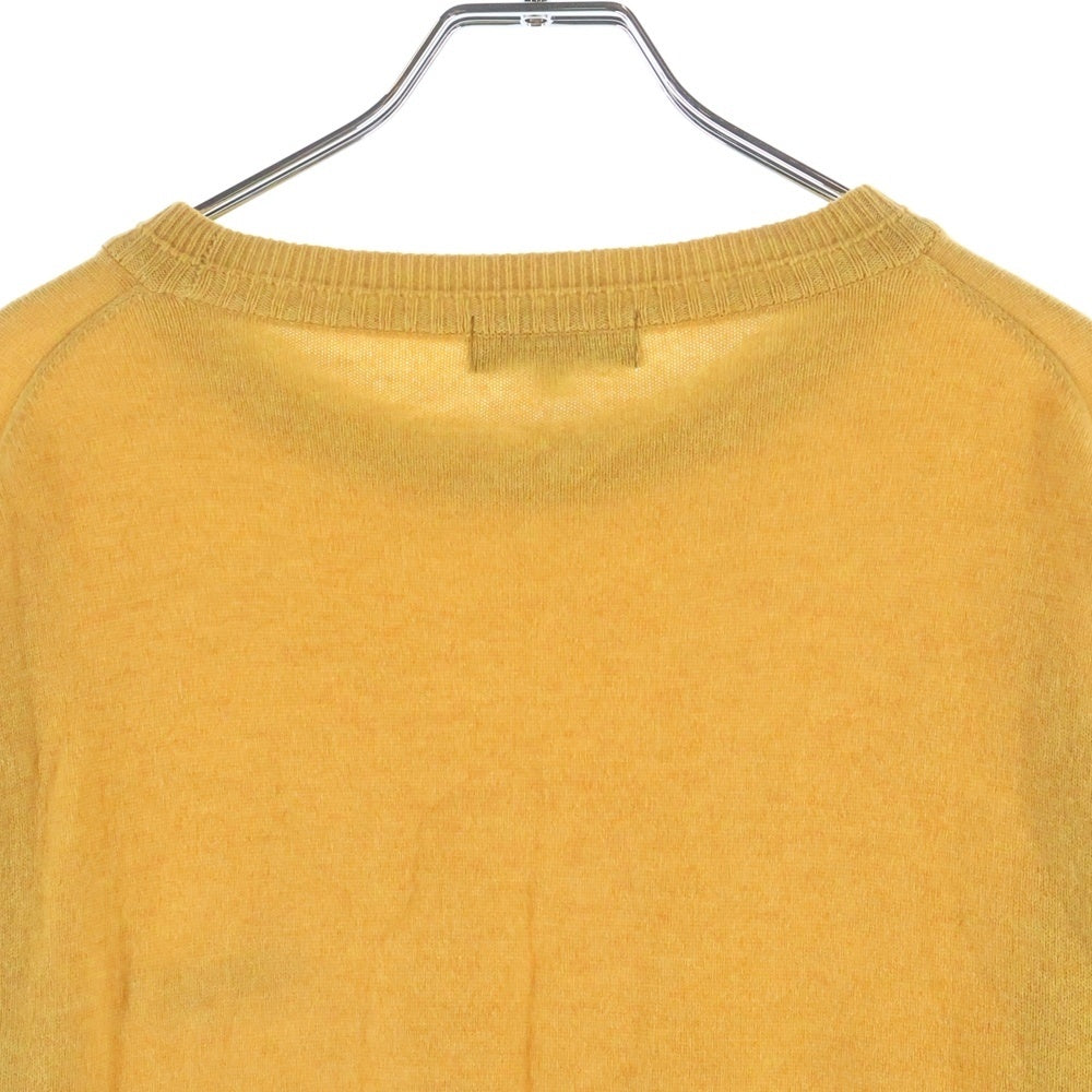 KENZO(ケンゾー) 胸ロゴ刺繍 日本製 モックネック 長袖セーター ニット イエロー
