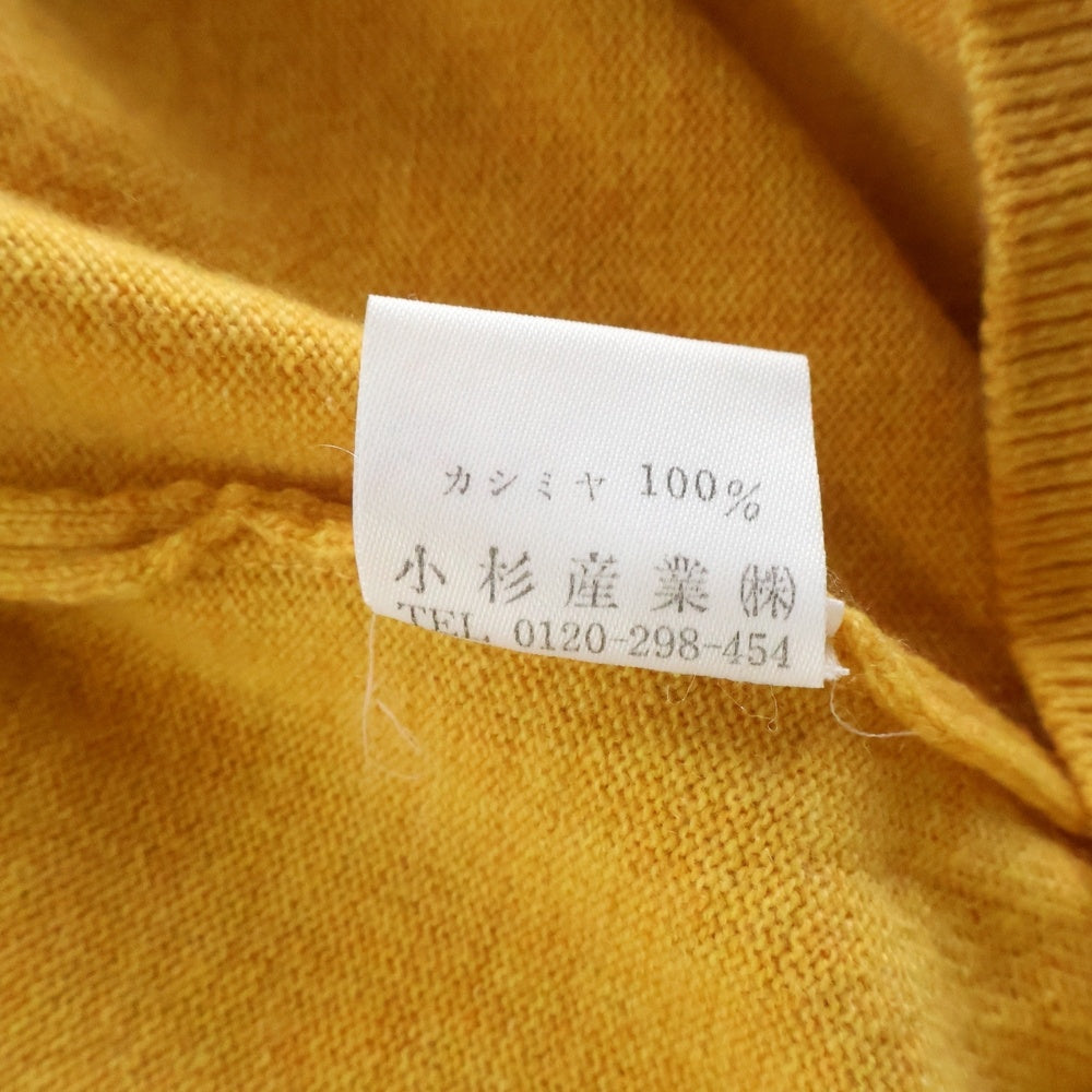 KENZO(ケンゾー) 胸ロゴ刺繍 日本製 モックネック 長袖セーター ニット イエロー