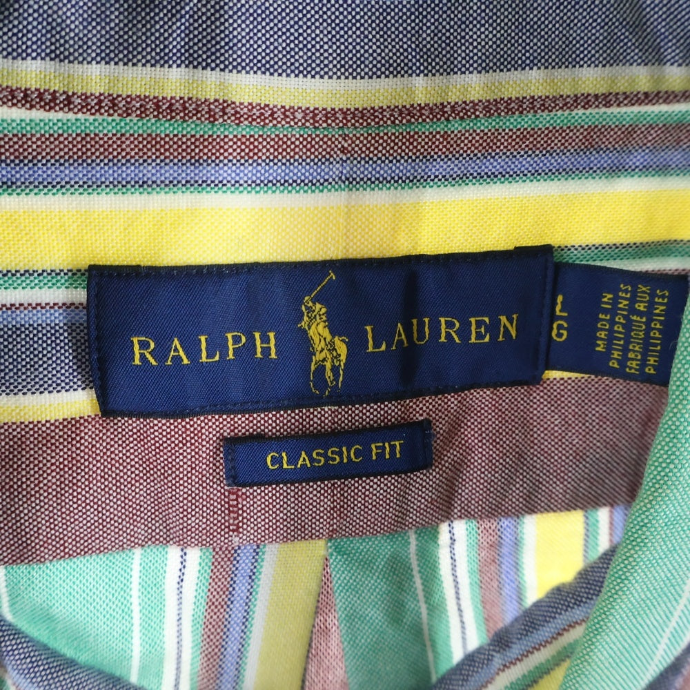 RALPH LAUREN(ラルフローレン) CLASSIC FIT クラシックフィット スモールポニー刺繍 ストライプ ボタンダウン 長袖シャツ マルチカラー