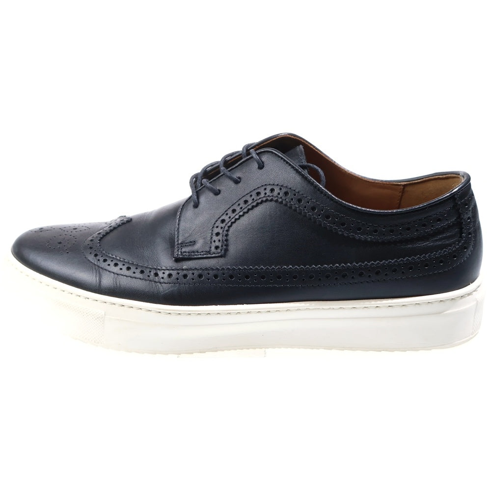 NO BRAND(ノーブランド) MORAL CODE モラルコード JONES ジョーンズ レザー ウィングチップ ローカットスニーカー ブラック