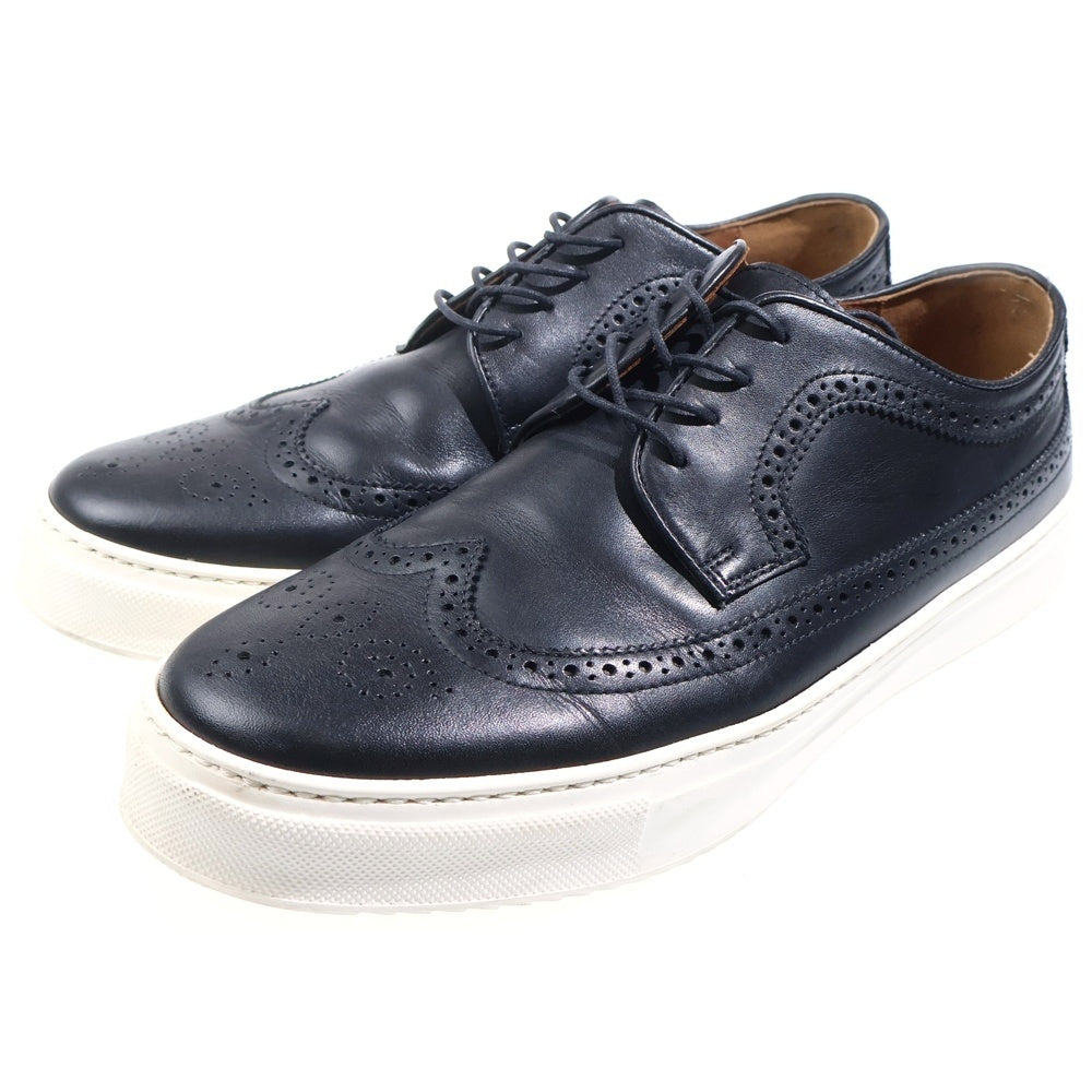 NO BRAND(ノーブランド) MORAL CODE モラルコード JONES ジョーンズ レザー ウィングチップ ローカットスニーカー ブラック