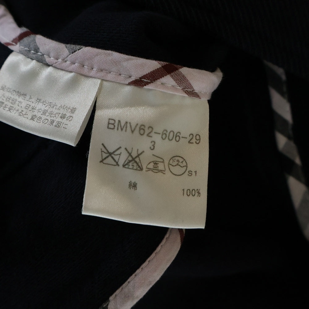 BURBERRY BLACK LABEL(バーバリー ブラックレーベル) コットン 金ボタン 2Bシングルテーラードジャケット ブラック BMV62-606-29