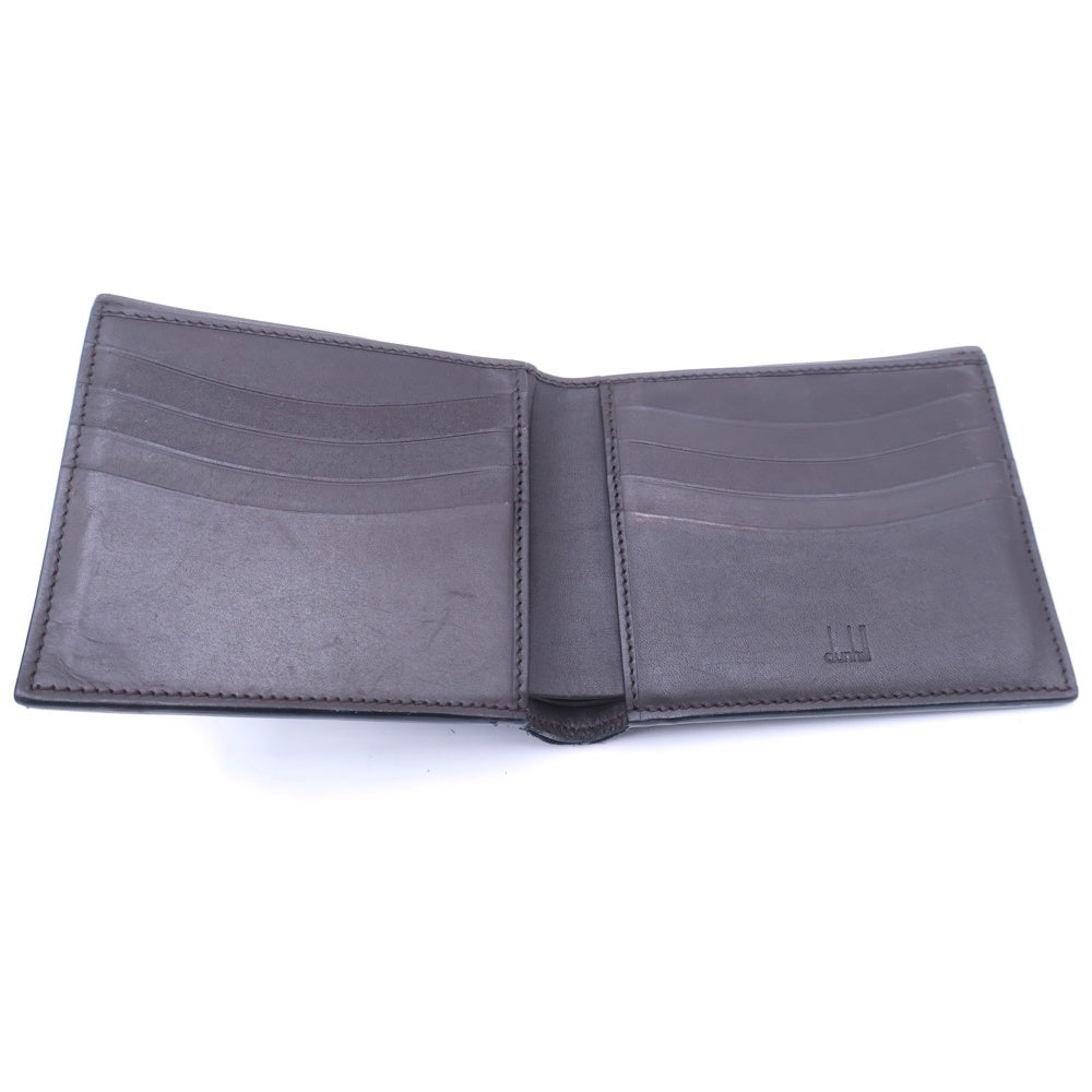 dunhill(ダンヒル) ボストンレザー 二つ折り コンパクトウォレット 財布 ブラック L2V530N