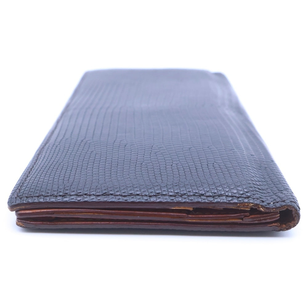 GANZO(ガンゾー) LIZARD 6 レザー 二つ折り ロングウォレット 長財布