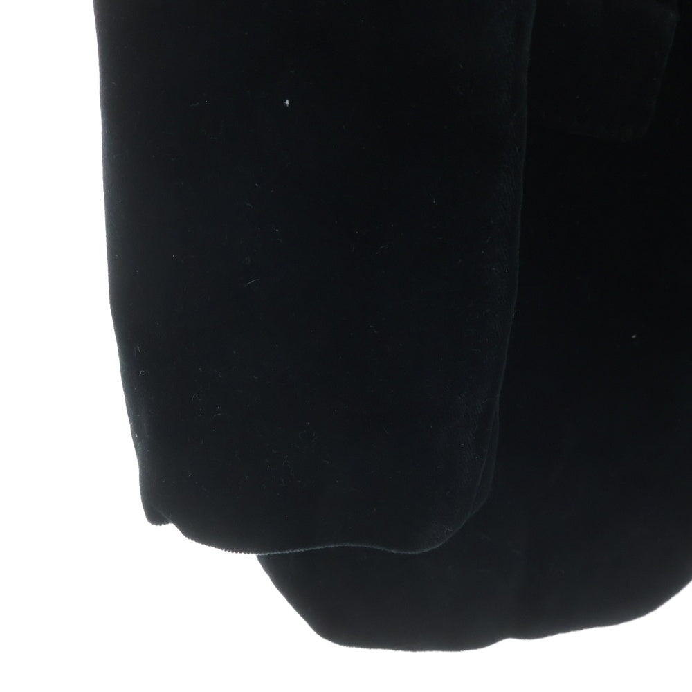 BURBERRY BLACK LABEL(バーバリー ブラックレーベル) ベロア 2Bシングルテーラードジャケット ブラック D1E22-612-09