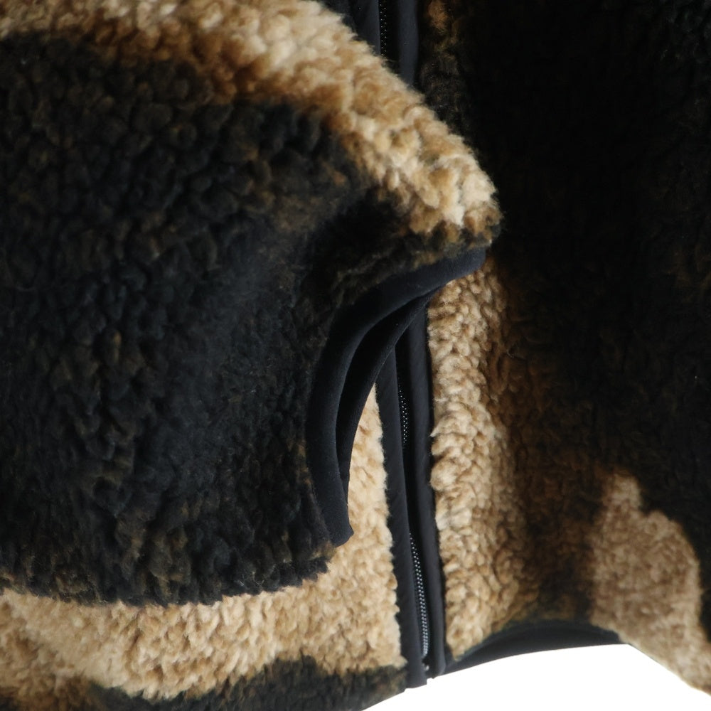 SUPREME(シュプリーム) 21AW ×THE NORTH FACE Bleached Denim Print Fleece Jacket ザノースフェイス ブリーチドデニムプリント フリースジャケット ブラウン