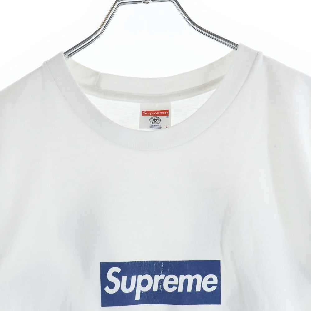 SUPREME(シュプリーム) 15SS ×New York Yankees Box Logo Tee ニューヨークヤンキース ボックスロゴ クルーネック 半袖Tシャツ カットソー ホワイト/ネイビー