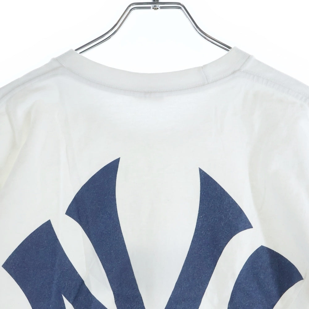 SUPREME(シュプリーム) 15SS ×New York Yankees Box Logo Tee ニューヨークヤンキース ボックスロゴ クルーネック 半袖Tシャツ カットソー ホワイト/ネイビー