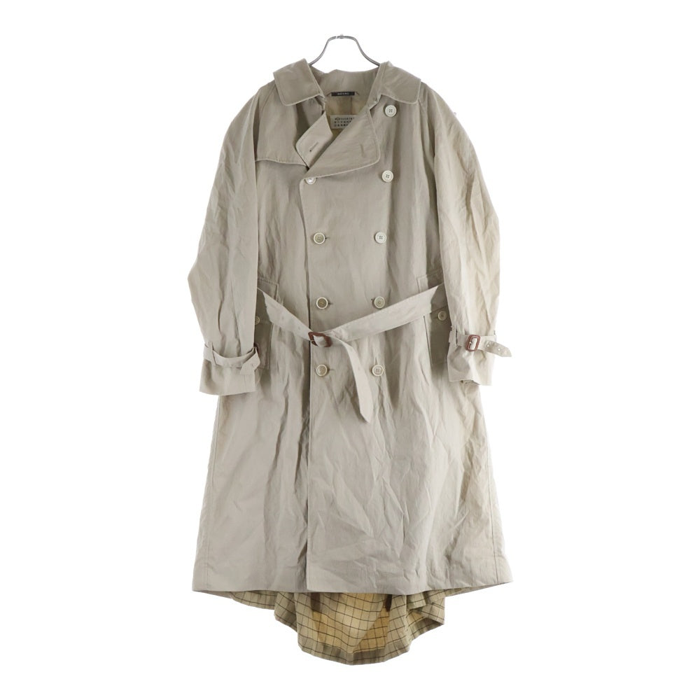 Maison Margiela(メゾンマルジェラ) 22SS TRENCH COATS 4ステッチ ライナードッキング ウエストベルト ダブル トレンチコート ベージュ レディース S51AH0182