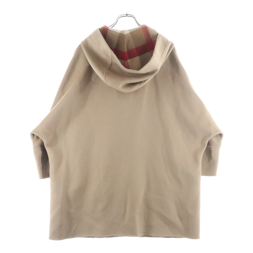 Weekend Max Mara(ウィークエンド マックスマーラ) 裏地チェック柄 ダブルフェイス フーデッドウールダッフルコート ジャケット レディース ブラウン 50160229675