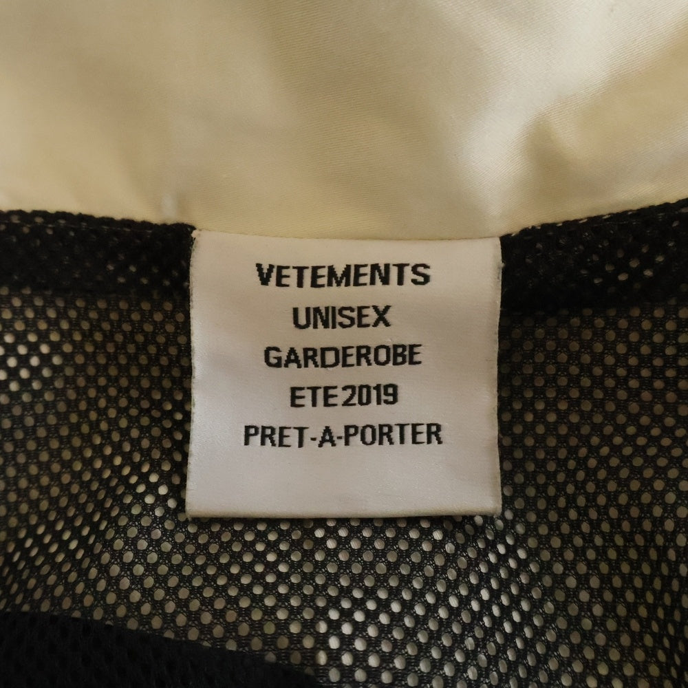 VETEMENTS(ヴェトモン) 19SS TRACK SUIT JACKET 両面プリント ジップアップトラックジャケット ブラック/ホワイト USS191054