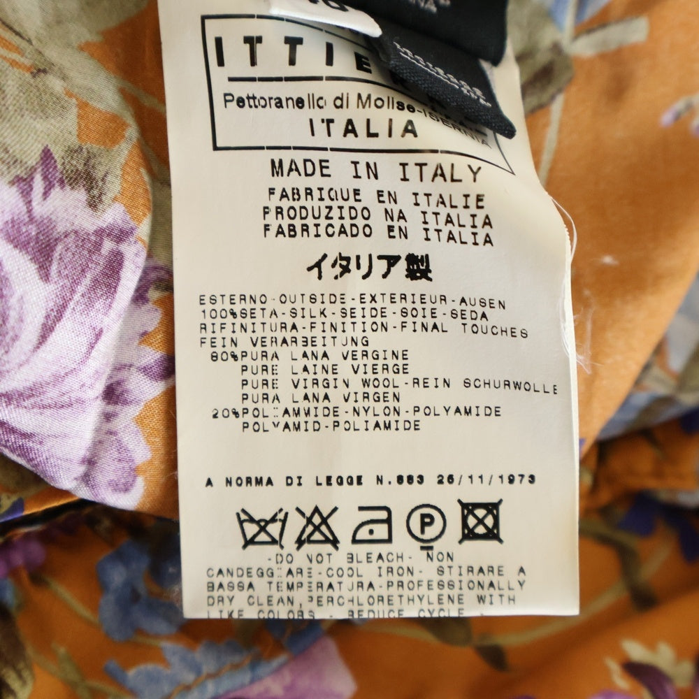 DOLCE & GABBANA(ドルチェアンドガッバーナ) フローラル柄 フリルデザイン カラーレス 長袖シャツ レディース ブラウン ET.012