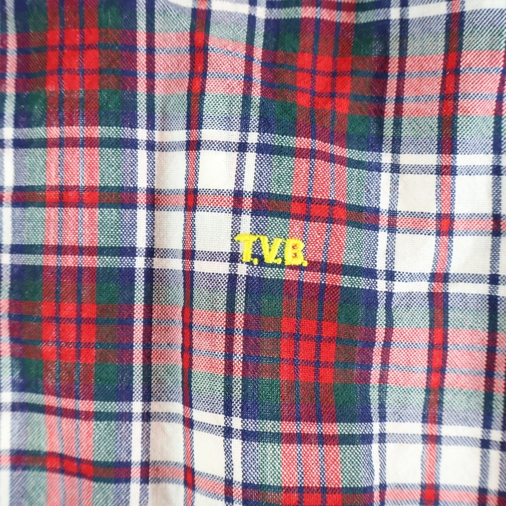 DSQUARED2(ディースクエアード) 胸ポケット エンブロイダリーロゴデザイン チェック柄 長袖シャツ レッド 72C053