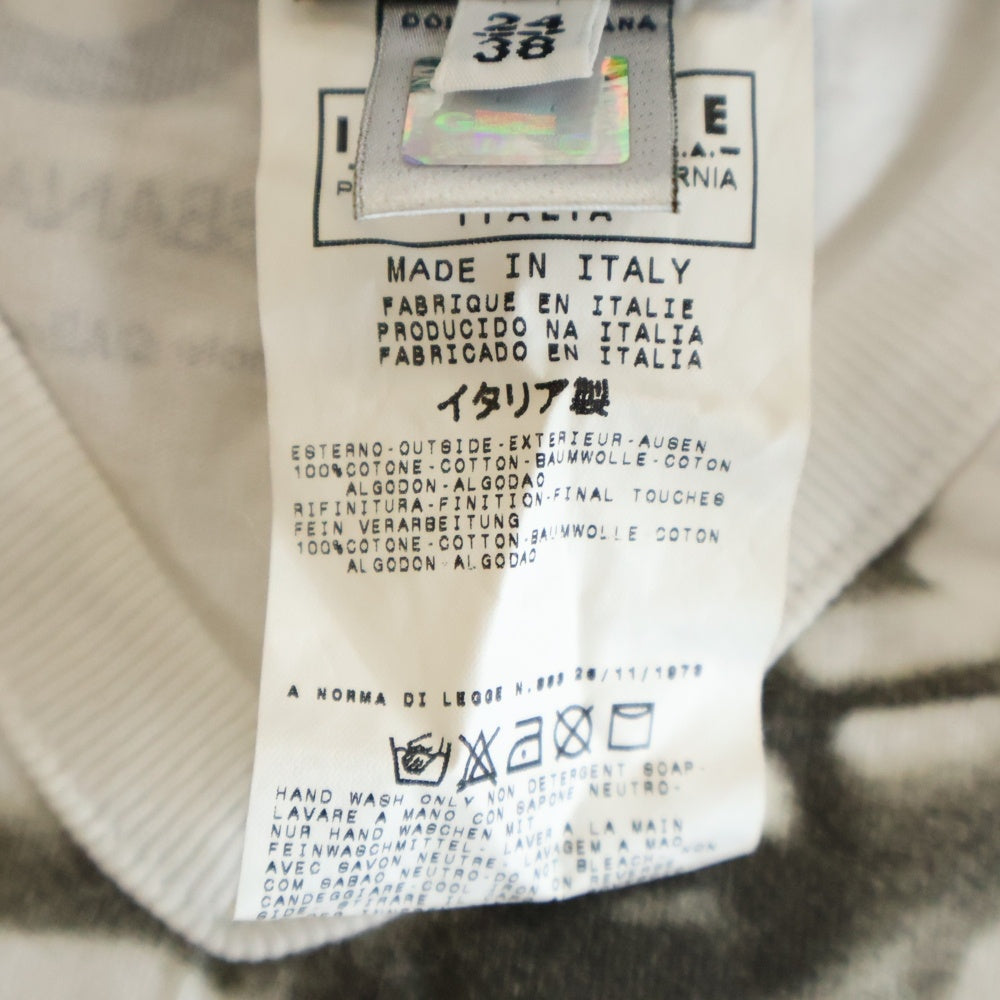 DOLCE & GABBANA(ドルチェアンドガッバーナ) ELVIS PRESLEY エルヴィス プレスリー Vネック カットソー 半袖Tシャツ ホワイト