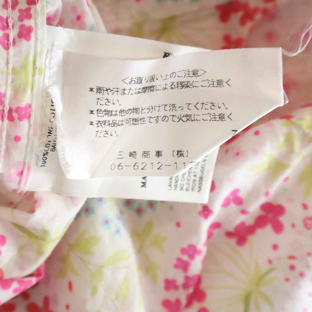 DSQUARED2(ディースクエアード) フローラルデザイン レギュラーカラー ウエスタン長袖シャツ ホワイト 72C026